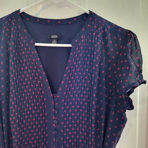 Navy Polkadot Dress Size 10 - Picture 10 of 10